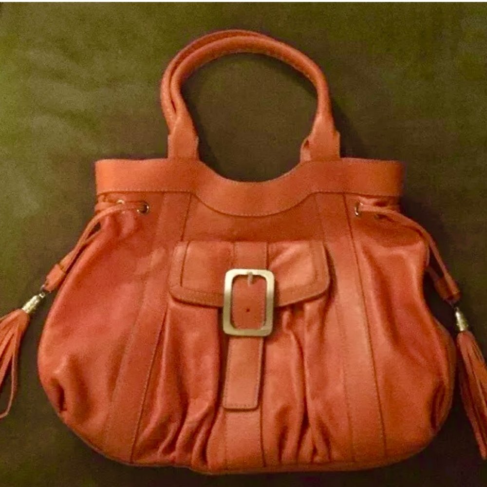 Cole Hahn Purse Handbag with Silver Hardware & Pockets and Dust Cover NWT